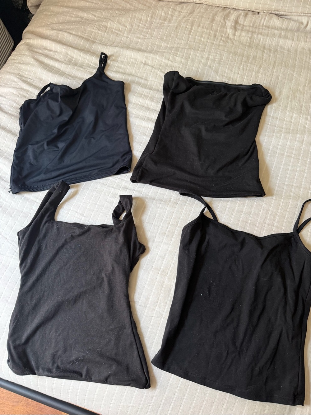 Black Women's Tank Tops - 4-Pack